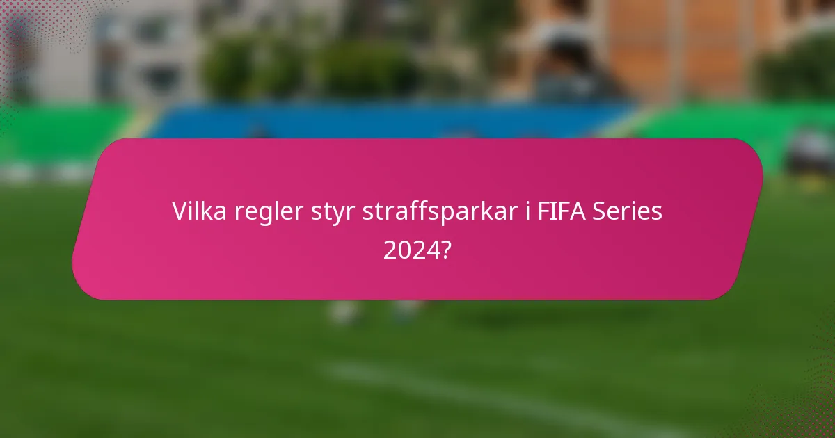 Vilka regler styr straffsparkar i FIFA Series 2024?